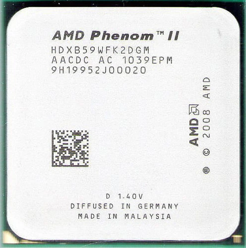 AMD Phenom II X2 B59 CPU 3.4GHz HDXB59WFK2DGM AM3 AM2+ AM3+ 565 - Image 1 of 4