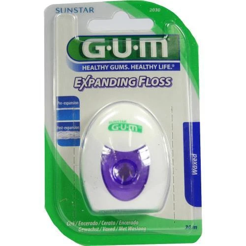 SUNSTAR DEUTSCHLAND GMBH 3x GUM Expanding Floss Flausch-Zahnseide 30 m PZN: 1164028