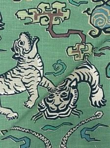 4 DRAPES Hilary Farr's TIGER REPUBLIC Teal COMPLETAMENTE FODERATI LAVORO PERSONALIZZATO OK USA - Foto 1 di 6