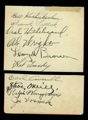 Cleveland Indians & Detroit Tigers Multi-Signed Album Page HOF AUTO JSA LOA - Image 1 of 3