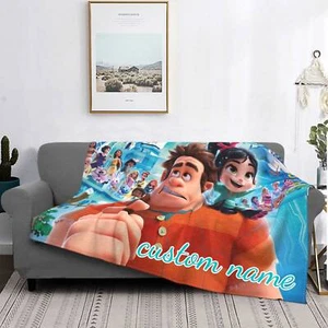 Custom Name Blanket Disney Wreck-it Ralph Tapestry Personalized Blankets Birthda - Picture 1 of 2