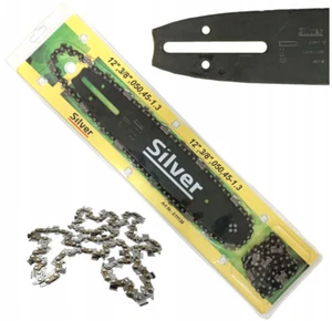 Führungsschiene Schwert + 2 Ketten für Kettensäge Motorsäge 30cm 1,3mm 3/8" 45TG - Bild 1 von 3