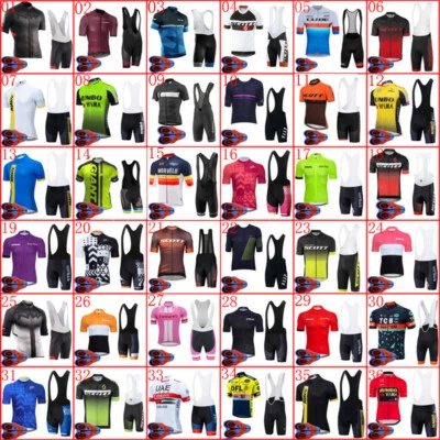 2022 men cycling Jersey bib shorts set Summer team bike Outfits bicycle clothing - image 1 of 4