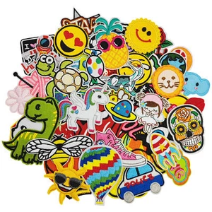 32/60x Iron On Patches Cartoon No Sewing Embroidered Patches Clothes Jeans DIY - Picture 1 of 23