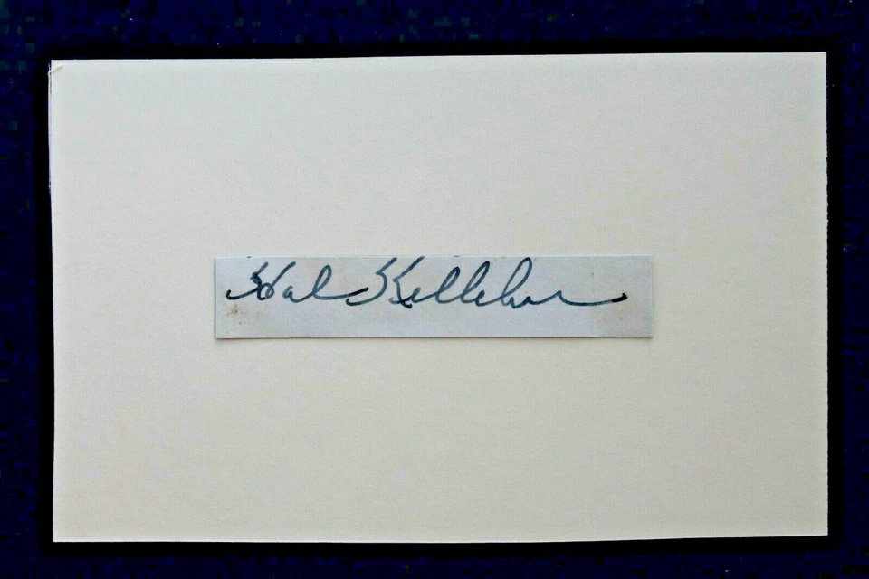 Hal Kelleher (d.1989) 1935-38 Phillies Signature Cut Autograph 3x5 Index Card  - Image 1 of 2