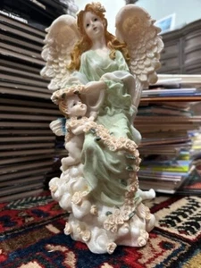Vintage Guardian 12” Angel Watching Over Children Figurine Statue - Picture 1 of 17