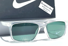 NEW NIKE CHASER ASCENT Shiny & Matte Clear Frame Green Lens Sunglass DJ9918 900