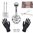 Belly Piercing Kit, Belly Button Piercing Kit Navel Piercing Kit With With Jewel