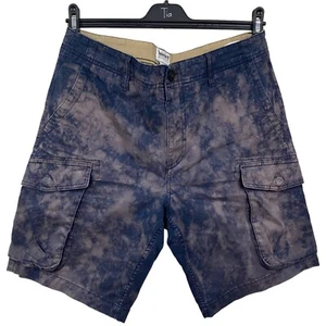PANTALONES CORTOS CARGO TIMBERLAND PERSONALIZADOS LEJÍA ÁCIDA DESTRUIDOS. TALLA: CINTURA 34 - Imagen 1 de 4