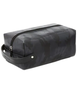 Perry Ellis Portfolio Men's Faux-Leather Camouflage Travel Kit - Picture 1 of 3