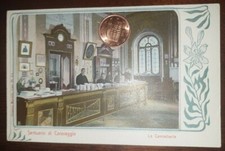 Cartolina d'epoca paesagg Italia BERGAMO  Caravaggio Santuario cancelleria