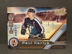 1998-99 Pacific Aurora Atomic Laser Cuts Paul Kariya #1 Hockey Card NHL Ducks!