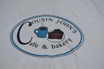 De colección Años 90 Cousin John's Café & Bakery Park Slope Brooklyn Nueva York Puntada Única Foto 1 de 4