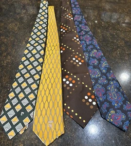 Lot of 4 Vintage Designer Men's Neck Ties: Dior Cardin Give Countess Wara - Picture 1 of 12