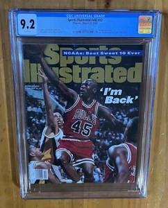 Sports Illustrated 1995 Jordan I’m Back CGC 9.2 High Grade - Zdjęcie 1 z 1