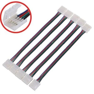 3 cables connection raccord rallonge pour ruban led 5050 10mm RGB 4 fils - Imagen 1 de 1