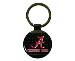 12 PACK- Alabama Crimson Tide Carbon Fiber Key Ring Chain Keychain University of - Picture 1 of 4