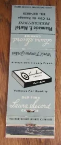 FUNDA LAURA SECORD CHOCOLATES MATCHBOOK: PHARMCIE MARTEL (LEVIS, QUEBEC) -D9 - Imagen 1 de 2