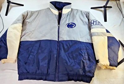 VTG S1 by Starter PENN STATE Nittany lions puffer jacket men XL blue/white- RARE - Image 1 of 4