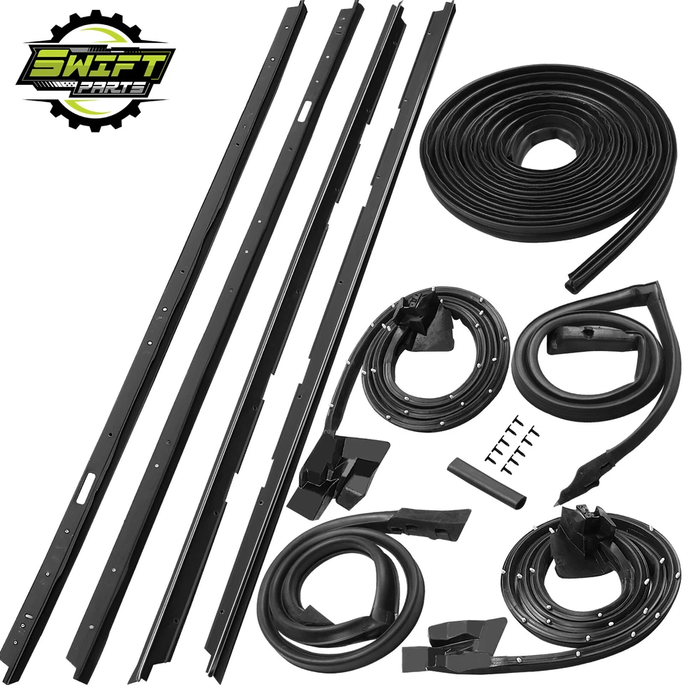 1983-88 9Pcs Rail Window Seal Weatherstripping Kit For Chevy Monte Carlo 128555 Foto 1 de 4
