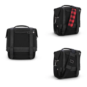 New Burly Brand Motorcycle Voyager Saddlebag Saddle Bag Black Leather - Picture 1 of 6