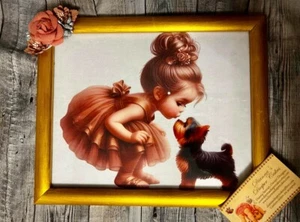 Girl Tutu Terrier Dog Nursery Wall Decor Baby Baby Shower Gift Newborn Present - Picture 1 of 5
