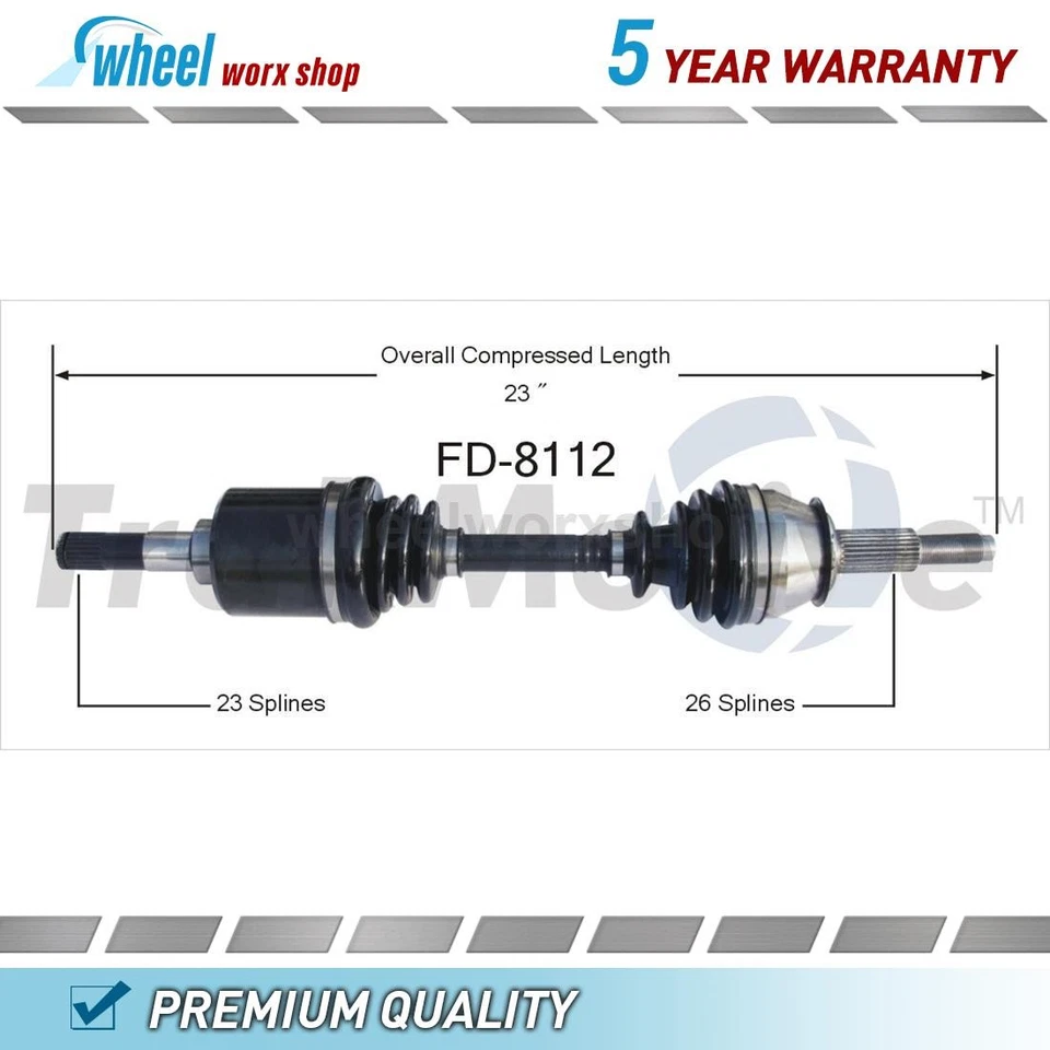 Conjunto de junta CV eje CV delantero izquierdo para Mercury Topaz 2,3 L automático 1991 Foto 1 de 1