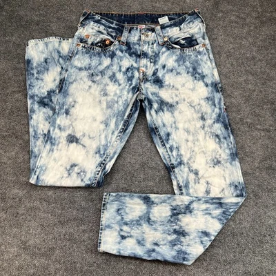 True Religion Jean 31x34 Relaxed Straight Acid Contrast Stitch - Image 1 of 4