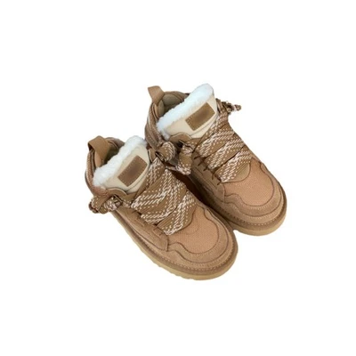2025 UG Brown Low helper Suede Sheepskin Trainers Woman Christmas Gifts - Image 1 of 4