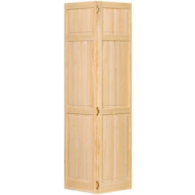 32 in. x 80 in. 32 in. Clear 6-Panel Solid Core Unfinished Wood Interior Closet - Image 1 of 4