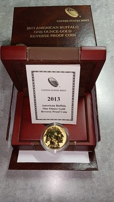 2013-1 Oz Gold American Buffalo Reverse Proof With All Mint Packaging - Image 1 of 4