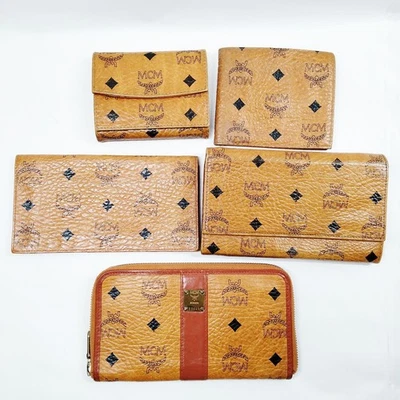 SIN TARIFA MCM Cartera Larga Billetera Juego de 5 Cuero Marrón 4605654 Foto 1 de 4