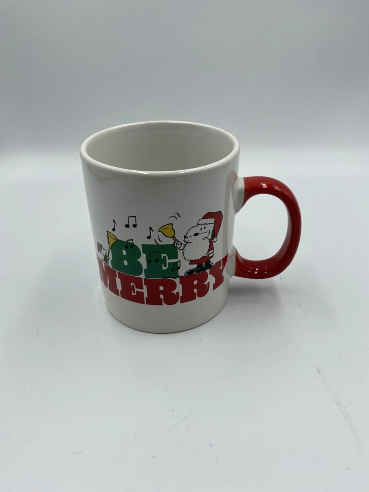 Peanuts Snoopy und Woodstock Tasse "Be Merry" - Bild 1 von 3