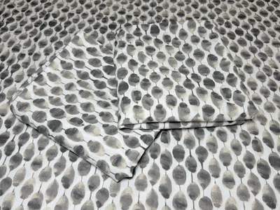 West Elm Stamped Dots KING Duvet Cover SET Gray Shams Organic Cotton Bedding - Image 1 of 4