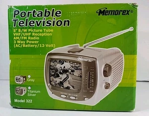 Memorex Portable Television 5" + Radio ~ Gaming Tailgating Retro TV ~ New In Box - Picture 1 of 13