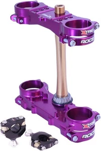 XTrig ROCS Tech Triple Clamps-Yamaha-YZ 450F-2023-2026-Purple - Picture 1 of 1