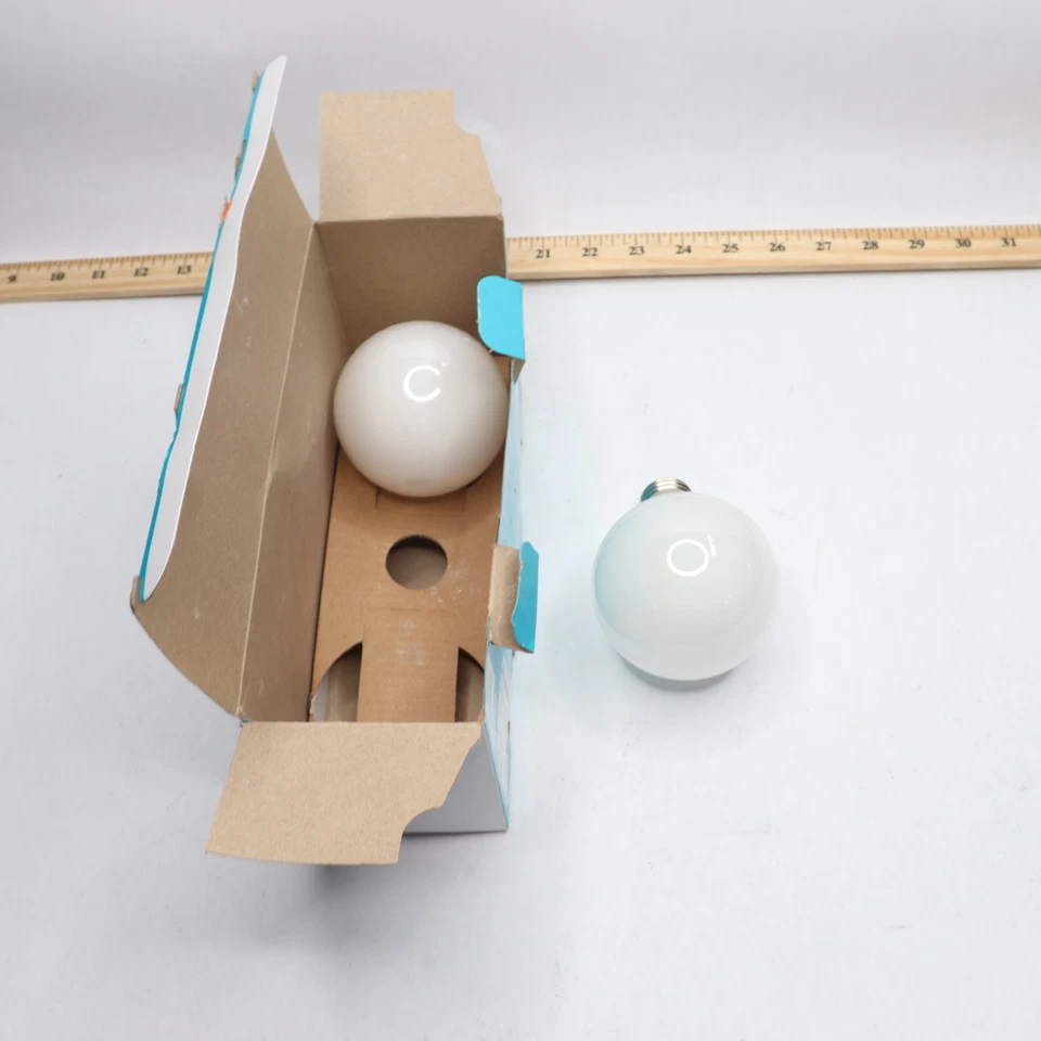 (2-Pk) EcoSmart G25 Dimmable LED Light Bulb Soft White 2700K 1005 183 177 - Image 1 of 4