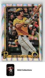 2025 Topps Chrome #9 Bryan Reynolds Raywave Refractor Pittsburgh Pirates - Picture 1 of 2