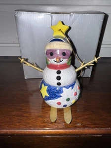 NORITAKE EPOCA MOGUL MR PUPAZZO DI NEVE ORNAMENTO NATALE SCI SCI 5" - Foto 1 di 6