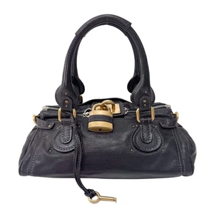 CHLOÉ Paddington Black Leather Shoulder Bag - Picture 1 of 12