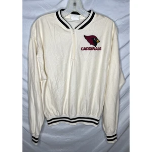 St Louis NFL Cardinals 1/4 Zip Pullover Sweater Football Sz L 42 USA Vintage 80s - Picture 1 of 9