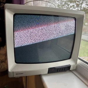 Vintage Sharp 13" Röhrenfernseher Display für Retro Gaming - Bild 1 von 8