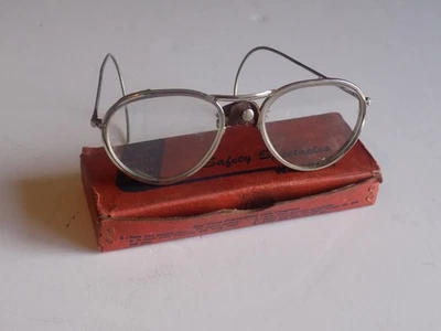 Gafas de seguridad Willson antiguas de colección  Gafas con caja steampunk transparente Foto 1 de 4