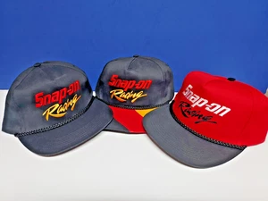 Snap-On Racing 3pc set Snapback Hat, all embroidered all new. 5 panel - Picture 1 of 12
