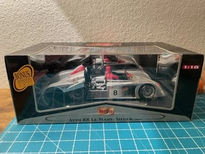 '00 Le Mans-Seiger 24hr Winner #8 Audi R8 (Maisto GT Racing) 1:18 Diecast-No Box - Picture 1 of 10