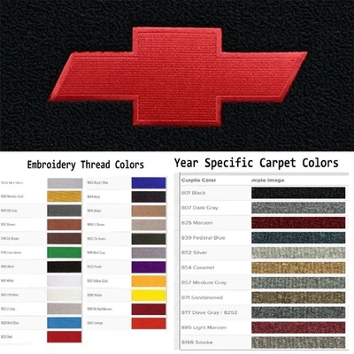 Tapetes Cutpile personalizados con logotipo de pajarita Chevrolet Beretta 1989-1996 ACC 4 piezas Foto 1 de 4