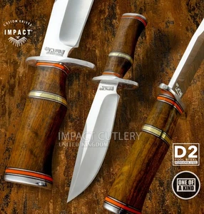 Modell # 5751 Impact Cutlery Custom Handmade Bowiemesser mit Holzgriff | D2 - Bild 1 von 10