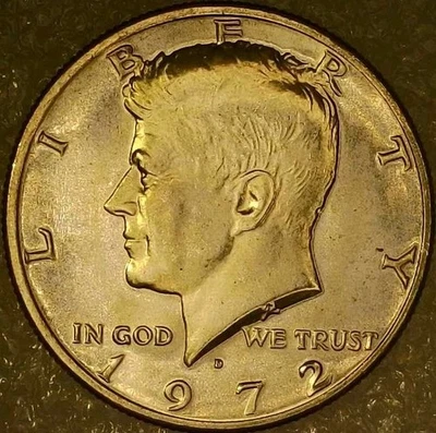 💥 BU 1972-D KENNEDY HALF-DOLLAR DDO W/ DDR & 'ARROWS ERROR' VARIETY  - Image 1 of 4