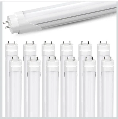 12-Pack!!  T8 4FT Type A+B LED Tube Light Bulbs, 24W 6000K, 3200LM, 4 Foot - Image 1 of 2