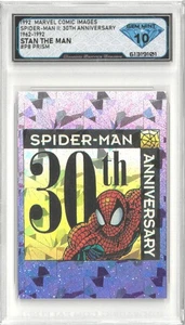 1992 Marvel Spider-man STAN THE MAN #P8 Prism 💎 DSG 10 Gem Mint - Picture 1 of 2